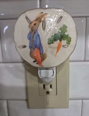 Beatrix Potter Handcrafted Nite Light Sand Dollar  Story Of Love/Peace